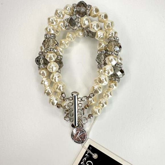 K By Design Diva Collection Baroque Pearl Statement Bracelet - Picture 6 of 9